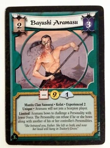 Bayushi Aramasu Experienced 2 L5R Legend of the Five Rings CCG Fire and Shadow - Picture 1 of 1