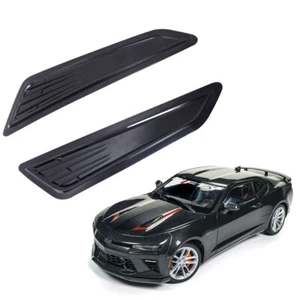 Black SS Style Bonnet Front Hood Vent Scoop Covers For 2016-2018 Chevy Camaro - Picture 1 of 12