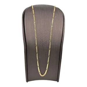 9ct 9K Yellow Gold Italian (5x1) Figaro Chain Necklace 3.20 Grams 47cm. New - Picture 1 of 9