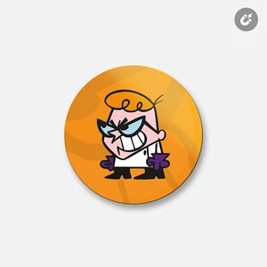 Dexters Laboratory Cartoon | 4'' X 4'' Round Decorative Magnet - Picture 1 of 2