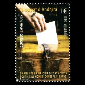 Andorra 2015 - Anniversary of the Adoption of the Legal Age to 18 - Sc 415 MNH - Picture 1 of 2