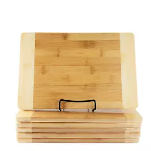 6pc, Bulk Plain 12x8" Bamboo Wood Serving Tray Charcuterie Platter Cutting Board - Picture 1 of 8