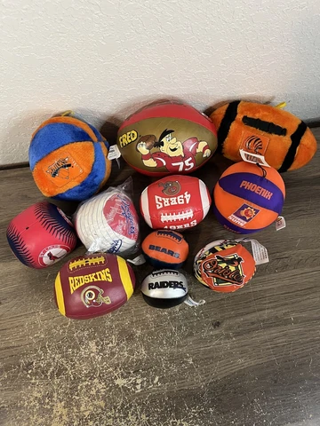 NFL Football Balls Plush Teams NFC AFC Collectibles Stuffed Toy Lot Cover