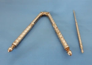 Vintage HMQ Silverplate Nutcracker & Nut Pick - Picture 1 of 14