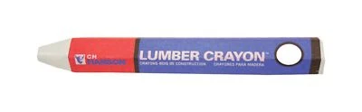 C.H. Hanson 4.5 in. L Lumber Crayon White 1 pc (Pack of 12)