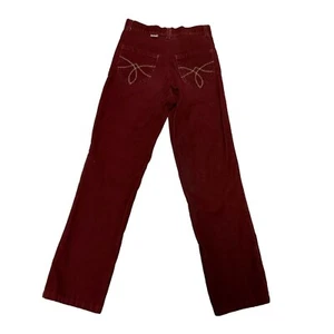 VINTAGE BURGUNDERROTE KORDHOSE GRÖSSE 26 x 28 UNCLE CHARLIES PINWALE KORD DAMEN - Bild 1 von 5