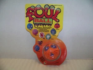 LANARD 1986 FOUL BALL SPIDERWAD. UNPUNCHED CARD! NEW. ULTRA RARE! (MAD BALLS) - Picture 1 of 17