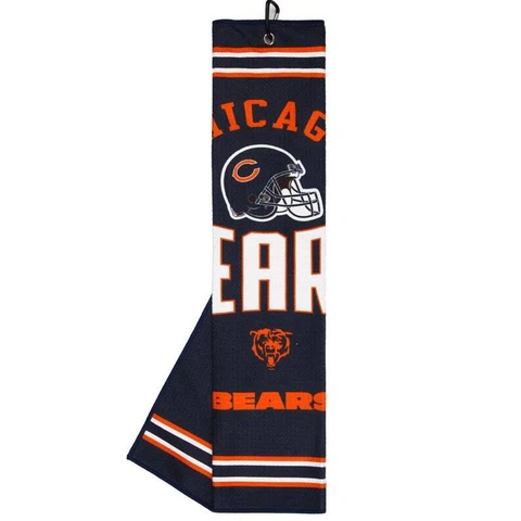 Chicago Bears NFL Golf Towel Microfiber Waffle Pattern Unisex Tri-fold Cover