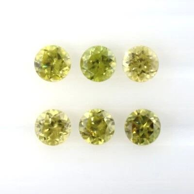 ESFENO VERDE-ORO COLOR 5 MM CORTE REDONDO SE VENDE POR PIEDRA CALIBRADA LIMPIA F-4979 Foto 1 de 3