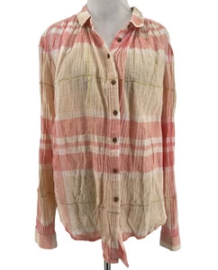 Holding Horses Anthropologie Women's Hailen Plaid Button Down Shirt Size 12 - Picture 1 of 5