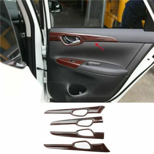 For 2013-2019 Nissan Sentra Sylphy Wood Grain Style Inner Door Panel Cover Trim - Picture 1 of 6
