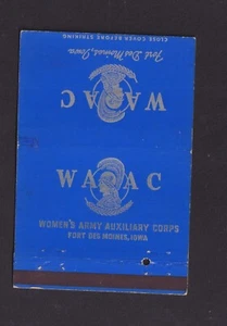Old    matchcover USA  BN157301 Military WAAC   2 - Picture 1 of 2