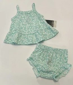 Baby Girl Clothes 3 Months Shorts Shirt 2 PC Set Cute Floral Outfit New - Picture 1 of 3
