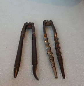 Vintage edwardian steel Nut crackers x2 - Picture 1 of 4