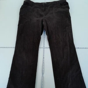 M&S Trousers 22 Brown Womens Cords Corduroy Cotton The Bootleg Bootcut - Picture 1 of 13