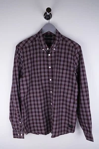 Tiger of Sweden Gent CHK Men Casual Shirt Red Check Cotton size L - Picture 1 of 6