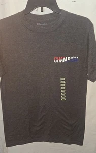 CHAMPION MENS SMALL SHIRT SHORT SLEEVE GRAY WITH LOGO - Picture 1 of 4