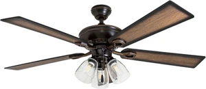 Glenmont, 52 Inch Farmhouse LED Ceiling Fan with Light, Pull Chain, Three Mounti - Picture 1 of 12