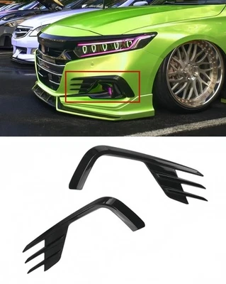 Front Bumper Fog Light Cover Trim For 2021-2022 Honda Accord Gloss Black  Yofer Foto 1 de 4
