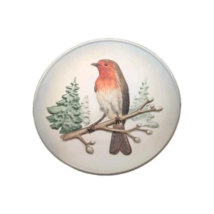 W. Goebel Porzellanfabrik Wildtier Teller mit Rotkehlchen 7,5" - Bild 1 von 3