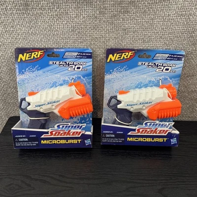 Lote de 2 - Nerf/ Hasbro Super Soaker Microburst, Stealth Soak Hasta 20 pies - NUEVO Foto 1 de 4