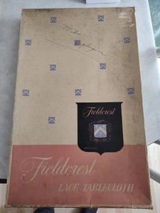 Caja de mantel Fieldcrest vintage años 50 (SOLO CAJA VACÍA). - Imagen 1 de 10