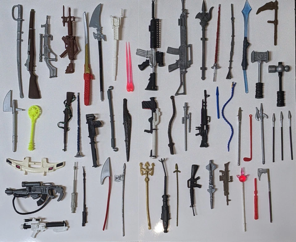 52 Piece Lot of Vintage Accessories Weapons  Parts Mostly 80s 90s 00s (1) - Image 1 of 4