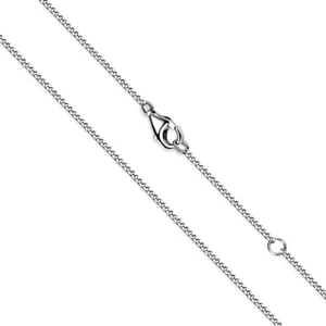 Catena in Argento Sterling 925 Da Donna Senza Ciondolo Cuban Catena Larghezza:1, - Foto 1 di 12