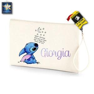 POCHETTE ASTUCCIO STITCH REGALO NATALE COMPLEANNO ACCESSORI LILLO PERSONALIZZATO - Picture 1 of 1