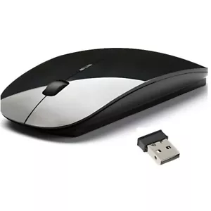 ULTRA FINE WIRELESS MOUSE LAPTOP PC LAPTOP BLACK - Picture 1 of 1