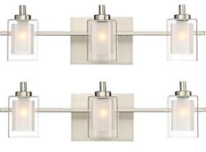Ciata Lighting 3 Light Downtown Pendant in Brushed Nickel Finish - 2 Pack