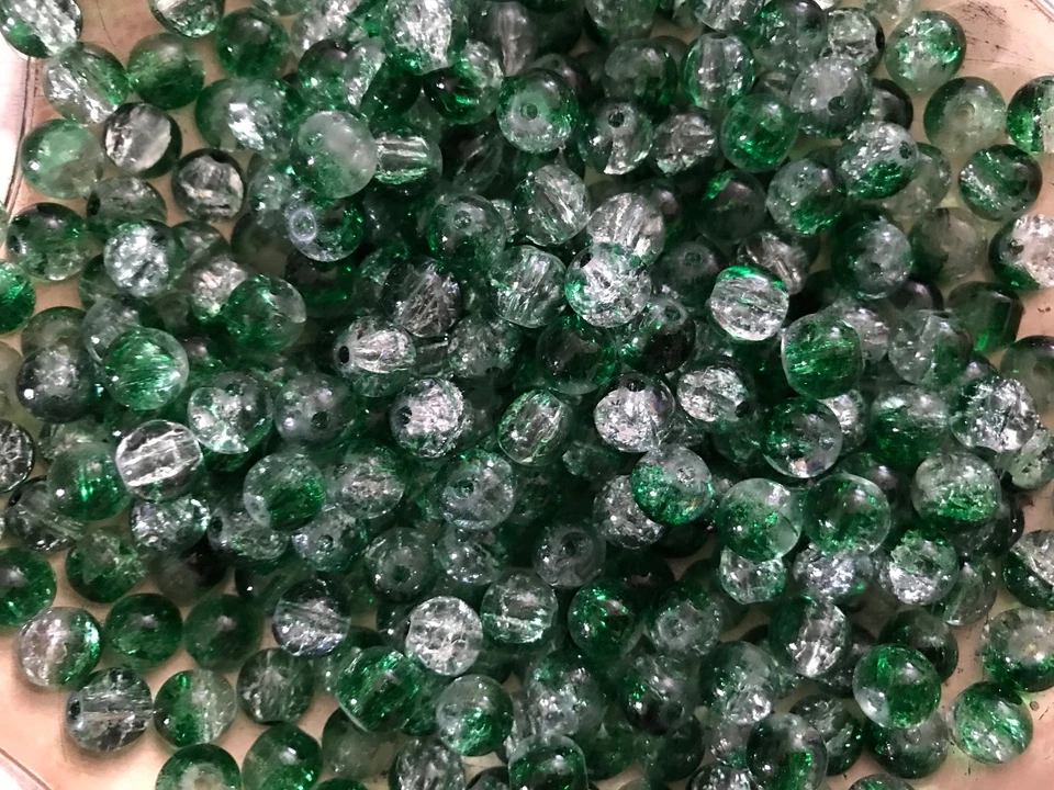 CUENTAS CHECAS DE CRISTAL, REDONDAS, 8 MM, CREPITANTES 200 DIJES ESPACIADORES HALLAZGOS Foto 1 de 1