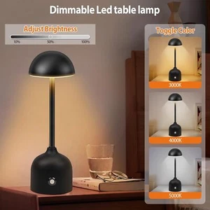Bedside Lamp Dimmable Mushroom LED Table Lamp Nightstand Desk Reading Light - Picture 1 of 7