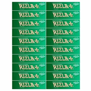 20 x Rizla Medium Thin Green King Size Cigarette Pre-Cut Corners Rolling Papers - Picture 1 of 5