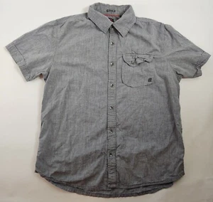 Ocean Current Men's Button Down Size small Short Sleeves Dress Shirt Gray -EM - Picture 1 of 5