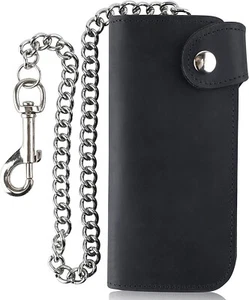 Camioneta plegable negra a presión simple de 7" - cadena de efectivo para tarjeta de crédito BW473 - Imagen 1 de 4