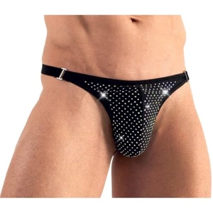 Cuerda negra para hombre Svenjoyment con diamantes de imitación brillantes en la bolsa - Imagen 1 de 4