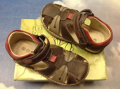 Beeko Anthony Brown Leather Closed Toe Sandal Size 28, 29 / US Kid 11, 12 - Image 1 of 4