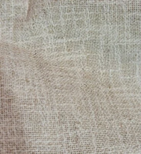 1 Yard Beige Linen Fabric Course Weave 30 Ct 55" W B11 - Picture 1 of 4