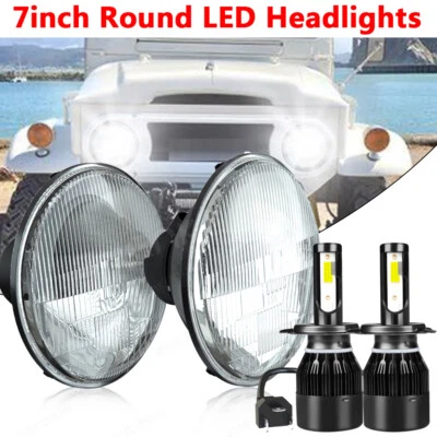 Par de faros LED redondos de 7 pulgadas para Toyota Land Cruiser FJ40 FJ60 J80 1965-1985* Foto 1 de 4
