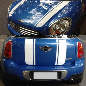 Pegatinas de coche Racing Rally Stripe 5,5"" para capó de vinilo mini calcomanía trasera ZC932 4 PIEZAS - Imagen 1 de 6