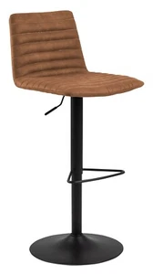 Barhocker Hocker Barstuhl höhenverstellbar Webstoffbezug braun - Bild 1 von 11