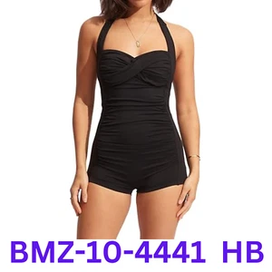 Seafolly Women's Standard Twist One Piece Swimsuit, Eco Collective Black, 12 - Picture 1 of 5