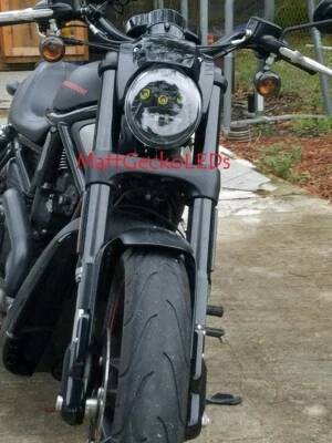 Faro LED Harley Davidson V-Rod VRod (NEGRO) .......... ¡ENVÍO RÁPIDO A EE. UU.! Foto 1 de 4