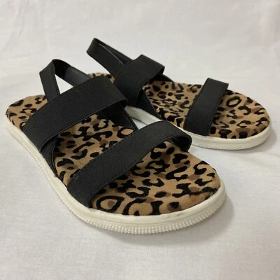 🔥 Mini MIA Sandals Little Jezza Black  Elastic Leopard Cheetah  Size 12 - Image 1 of 4