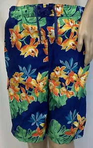 Kanu Surf Boys' Avalon Quick Dry UPF 50+Swim Trunk blue floral board shorts, XL - Picture 1 of 2