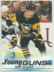 2019-20 Upper Deck #231 Young Guns Teddy Blueger Pittsburgh Penguins Rookie - Picture 1 of 2