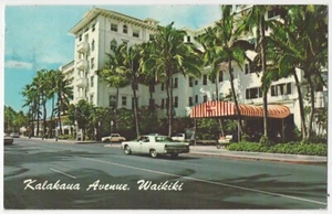 Waikiki, Honolulu, Hawai - Kalakaua Ave, hotel Moana Surfrider, postal antigua - Imagen 1 de 2