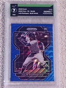 2022 Prizm Julio Rodriguez RC Blue Wave Rookie Ser#58/60 Mariners NM7 - Picture 1 of 3