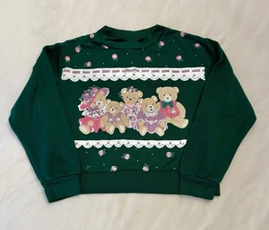 Vintage! Hello Teddy By Spumoni Sweatshirt, Girls Size S (7-8) - Picture 1 of 8